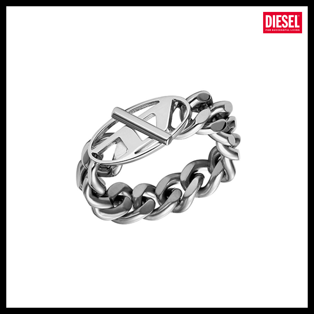【DIESEL】D Logo Chain Ring