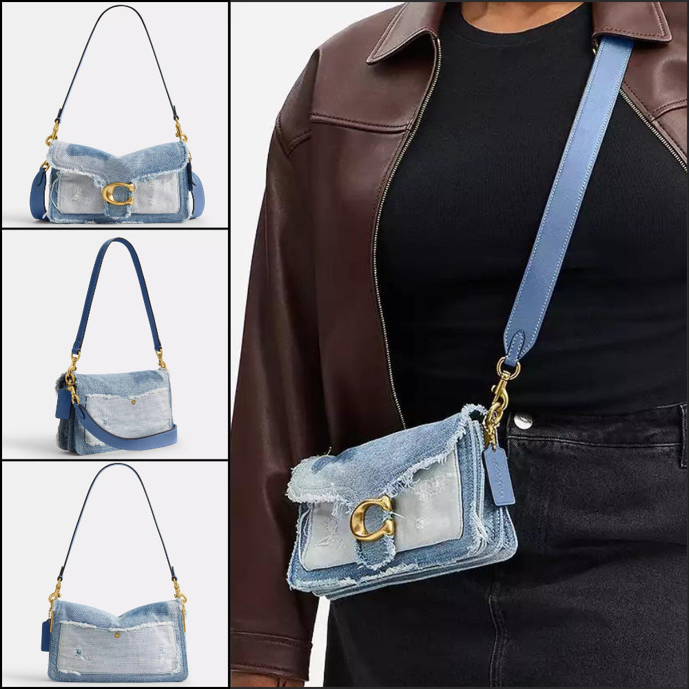 【Coach】Tabby Shoulder Bag 26 With Repurposed Denim
