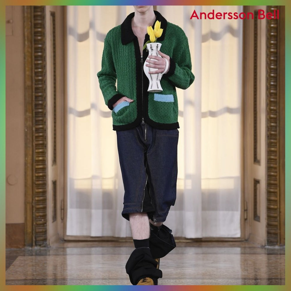 【ANDERSSON BELL】エラス・カラーブロックカーディガン 2COLORS