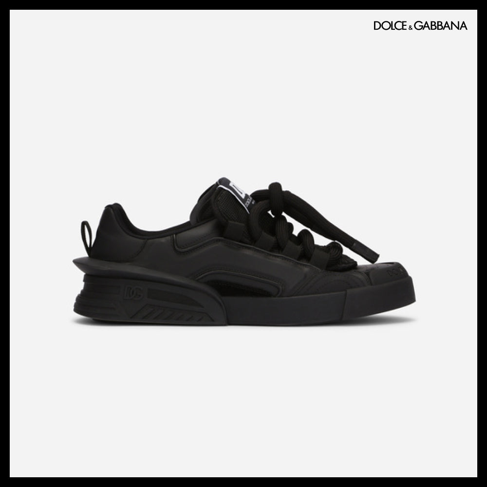 【Dolce&Gabbana】MIXED MATERIAL PORTOFINO SNEAKERS