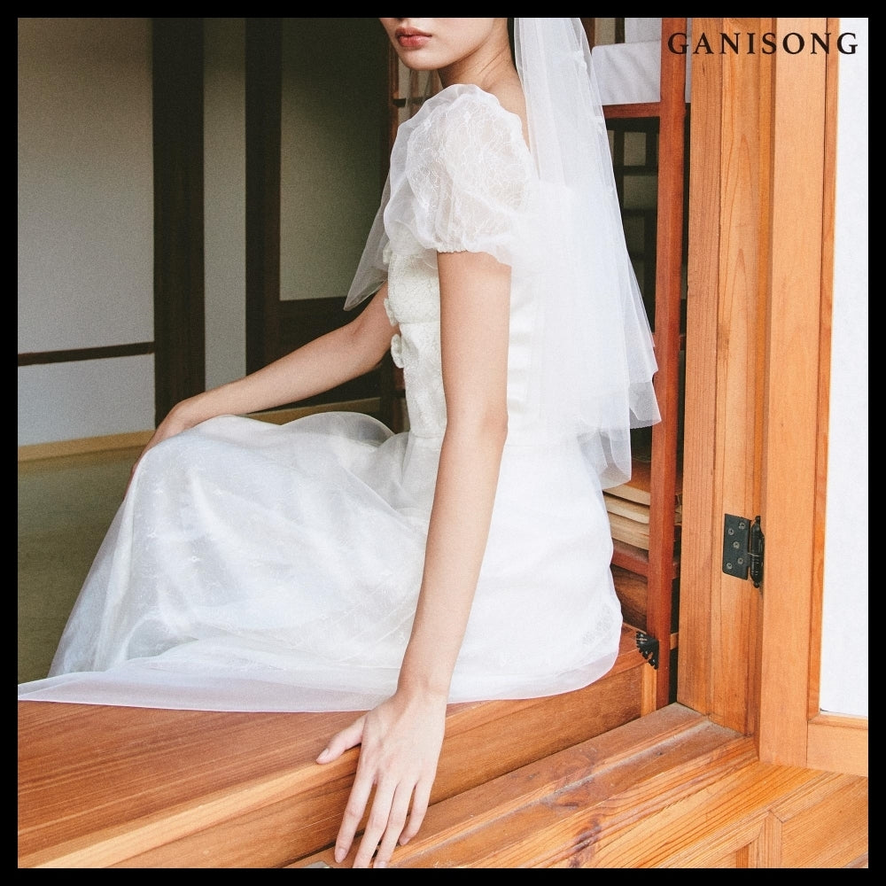 【GANISONG】Bridal Celia Dress White