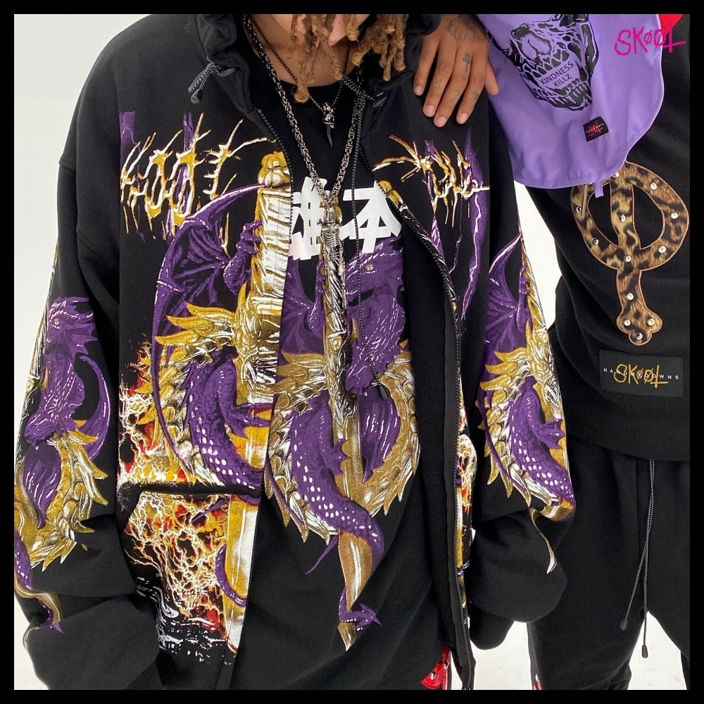 【SKOOT】Twin-Dragon Hoodie