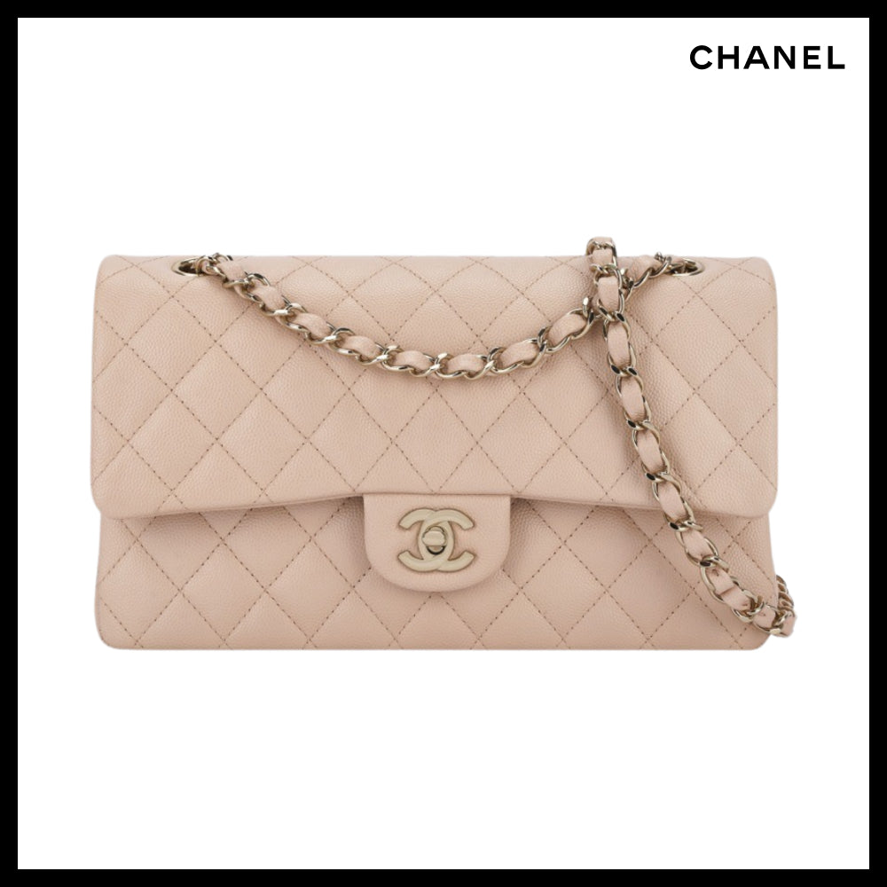 【CHANEL】Medium Classic Handbag Grained Calfskin