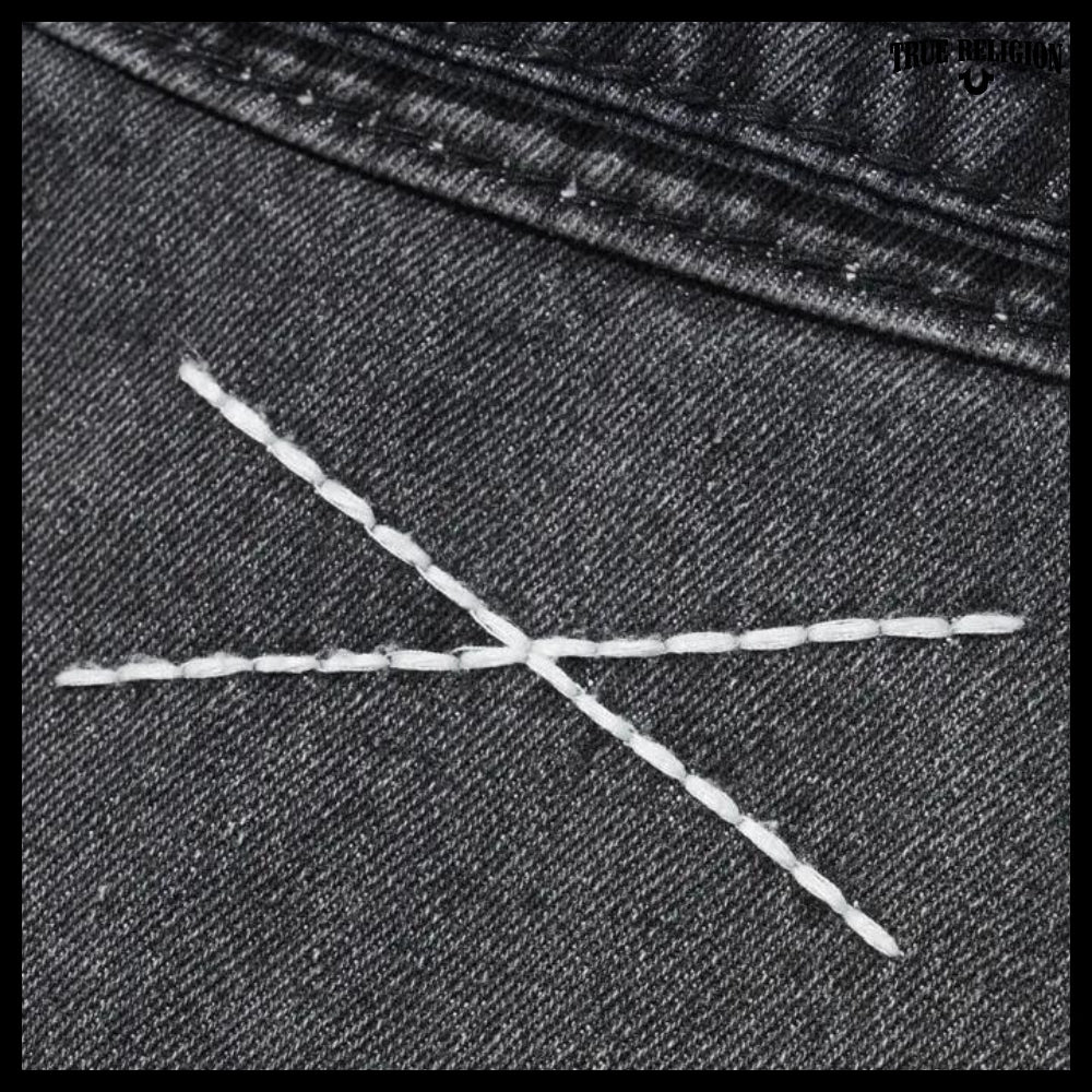 【TRUE RELIGION】Caution Cross Trucker jacket Black