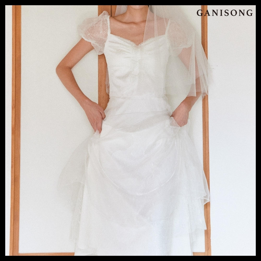 【GANISONG】Bridal Celia Dress White