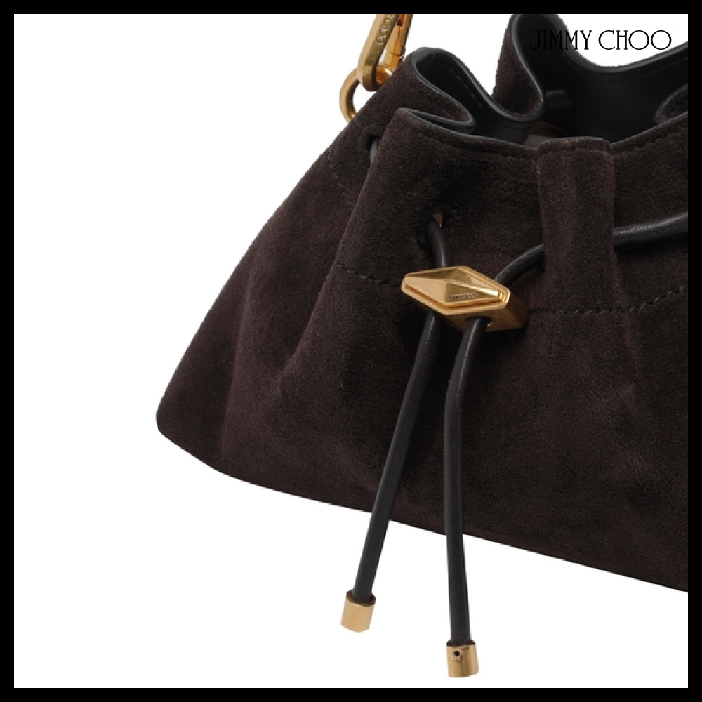 【JIMMY CHOO】Brown Bucket Bag