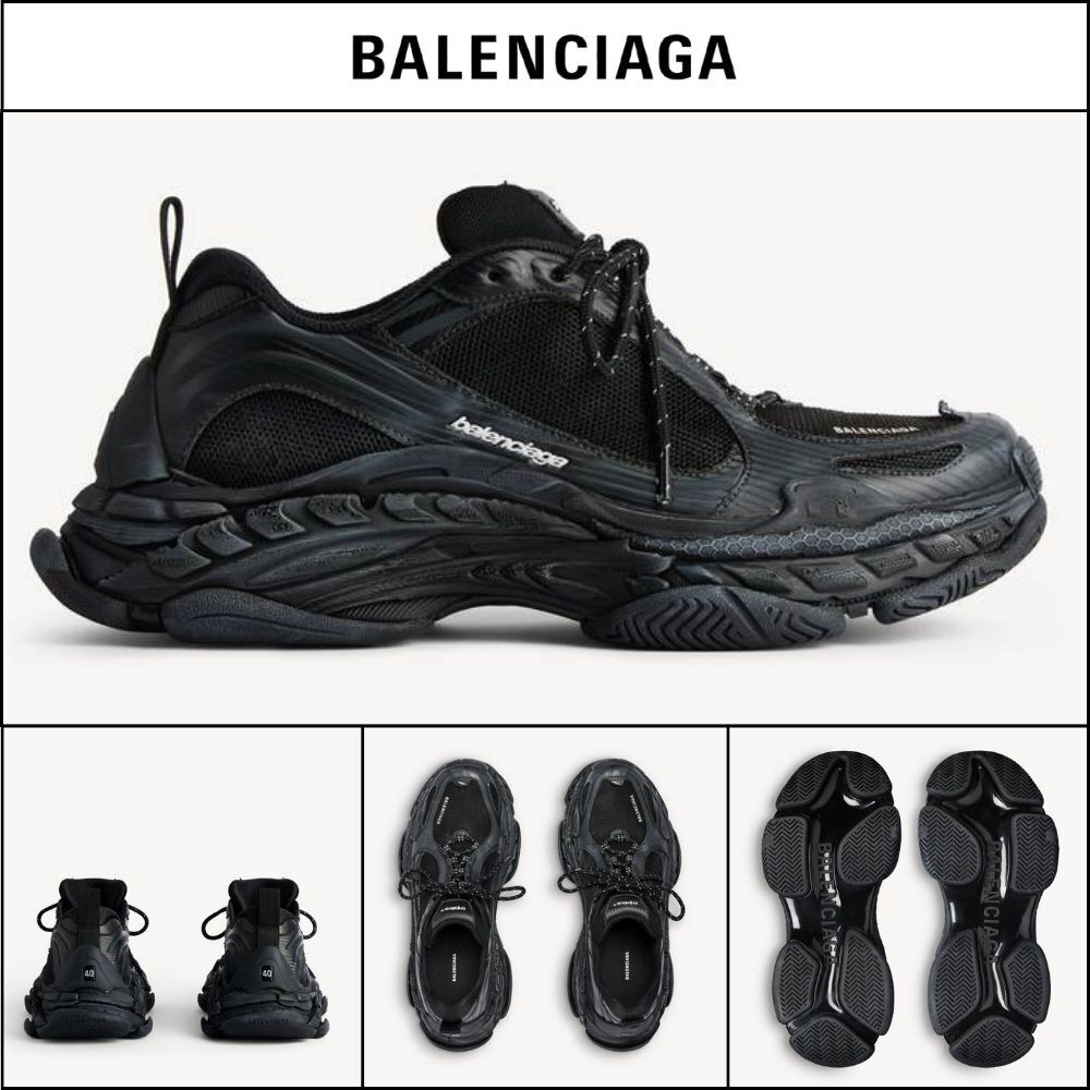 【BALENCIAGA】Triple S2 Sneakers Black Dark Grey