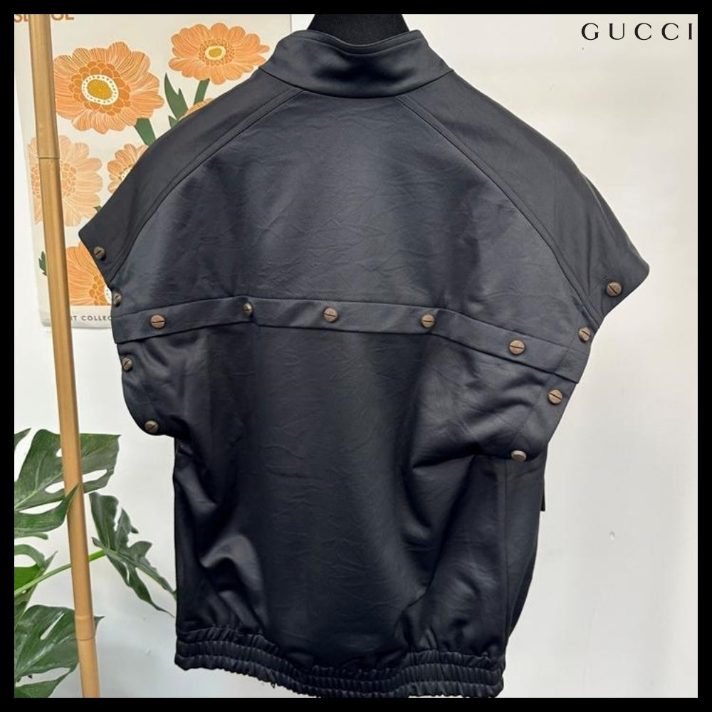 【GUCCI】Vintage Multi-Pocket Detachable Jacket Black