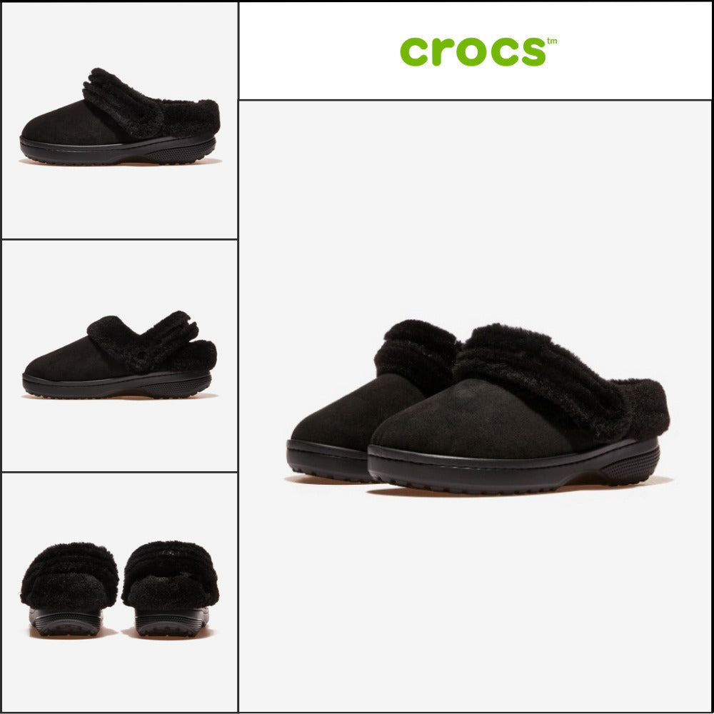 【CROCS】Classic Unforgettable Suede Clog Black