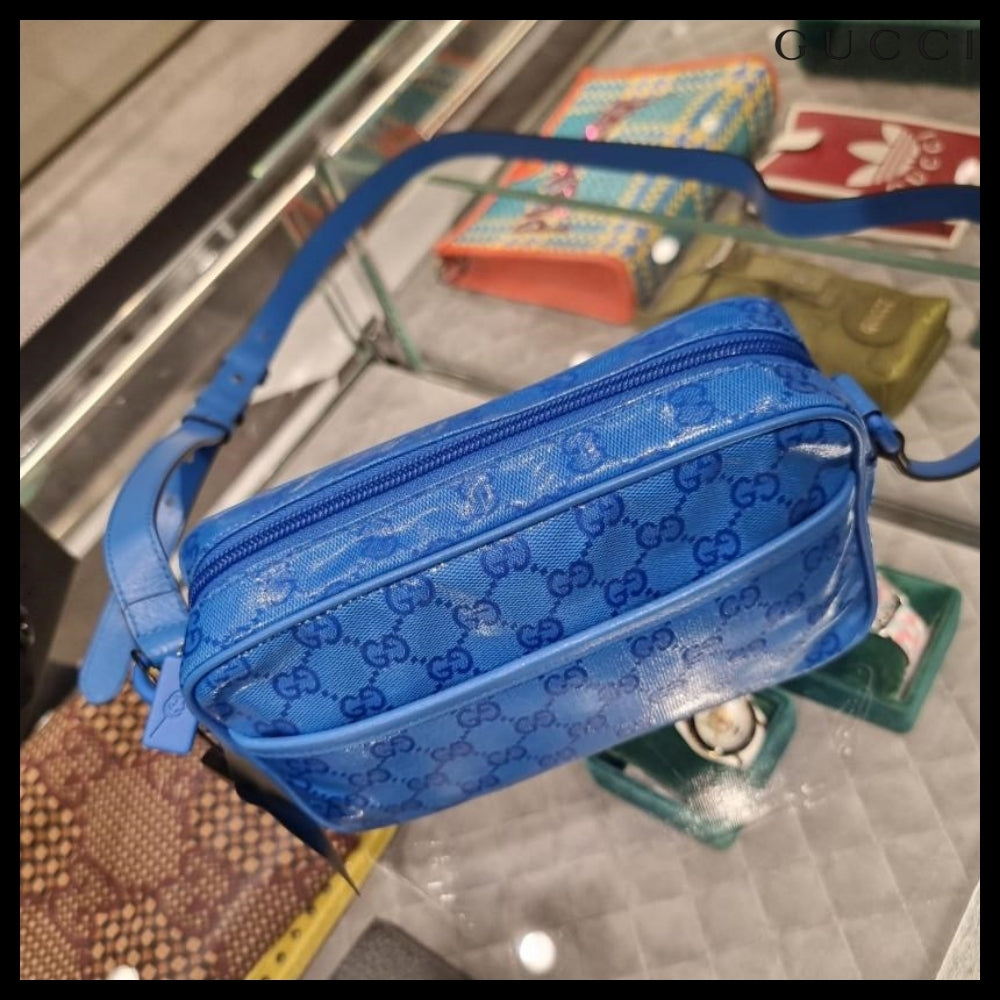 【GUCCI】Men's GG Crystal Canvas Mini Shoulder Crossbody Bag