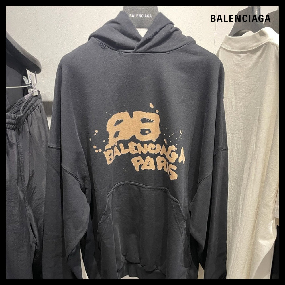 ★Balenciaga アウトレット セール ★Drawn BB Large Fit Hoodie