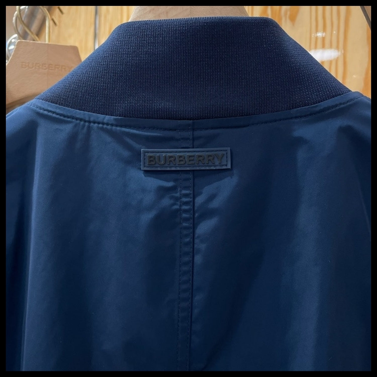 【Burberry】ELLON Bomber Zip Up Jacket Ink Blue
