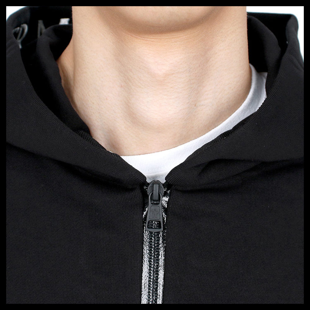 【MONCLER】 Patch Logo Cotton Zip Hoodie
