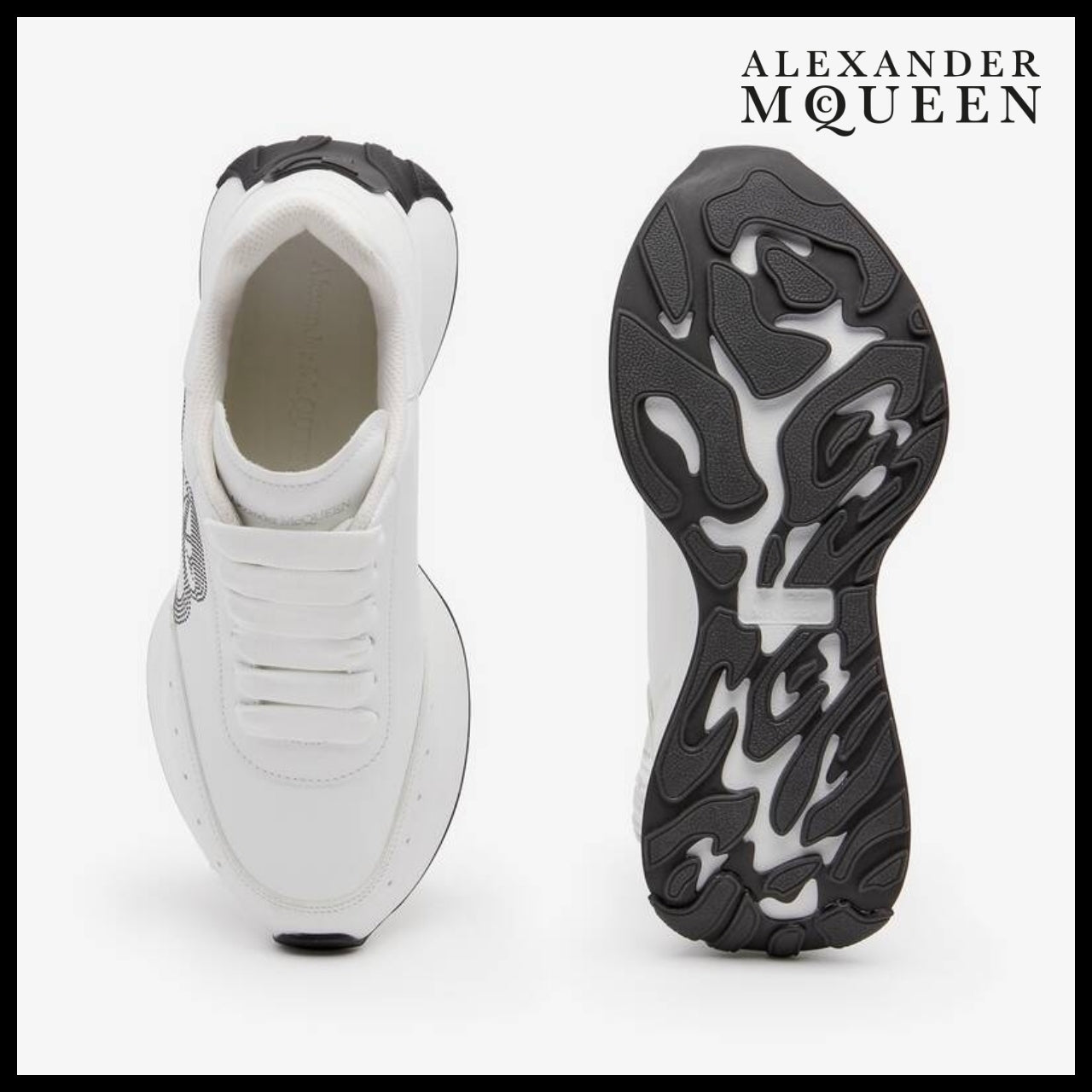 【Alexander Mcqueen】Sprint Runner White Silver Black