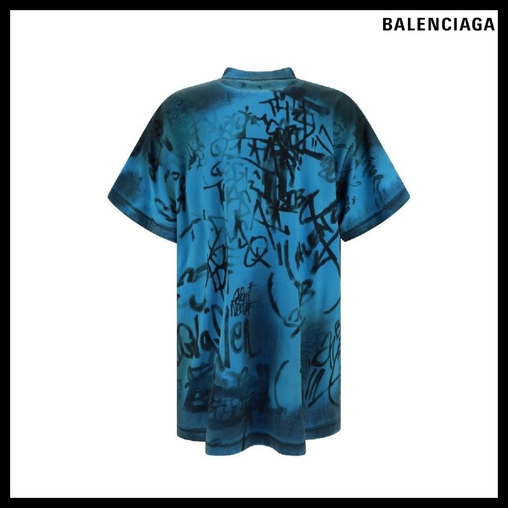 【BALENCIAGA】Skater Oversized T-Shirt Blue