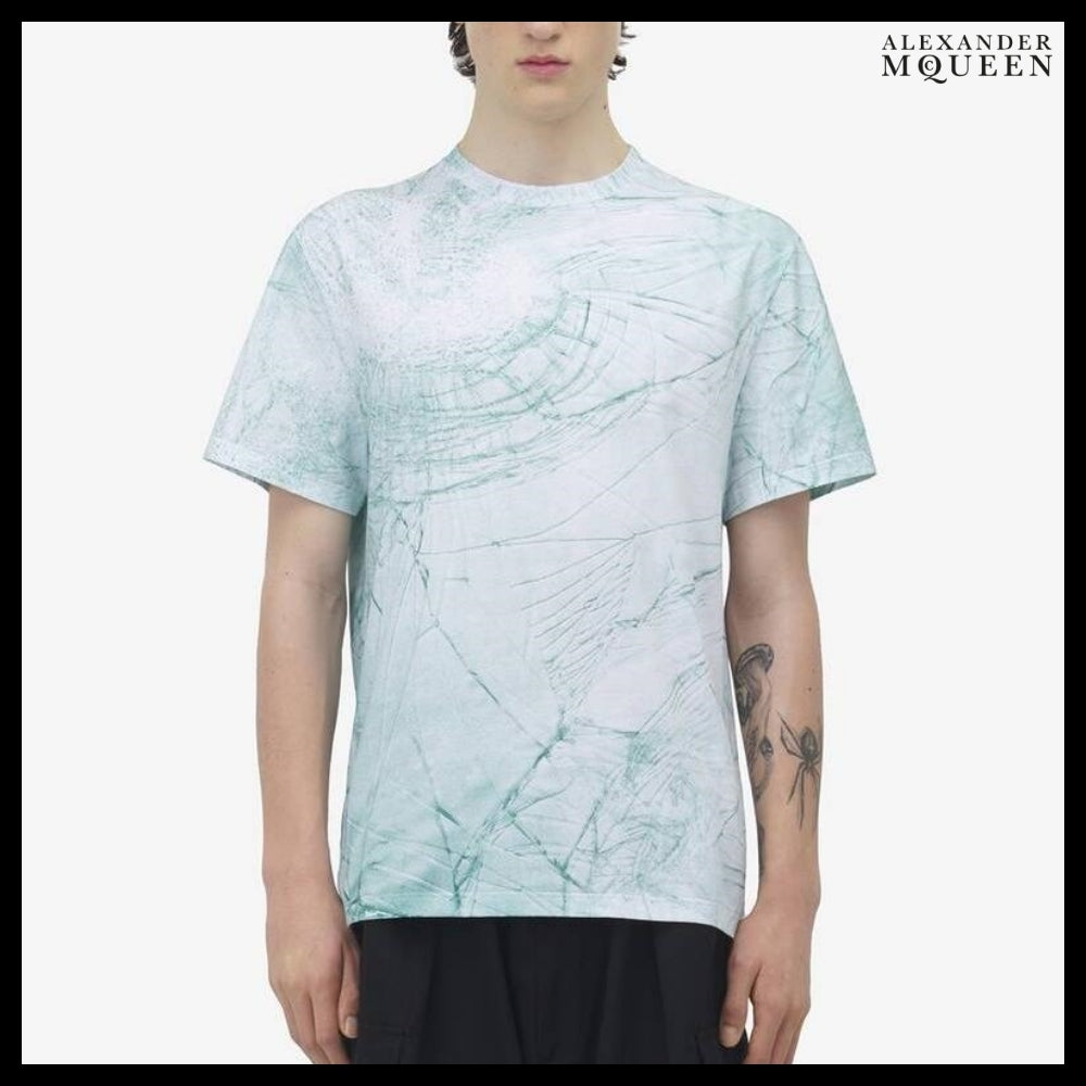 【Alexander Mcqueen】Smashed Glass T-shirt