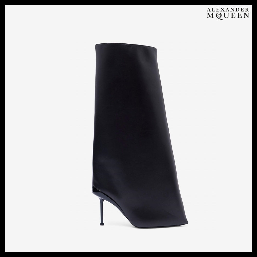 【Alexander Mcqueen】Slash Flare Boot in Black