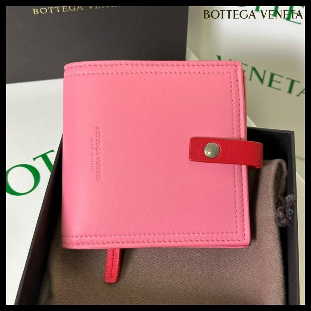 【BOTTEGA VENETA】ナッパ カーフ レザーツートーン二つ折り財布