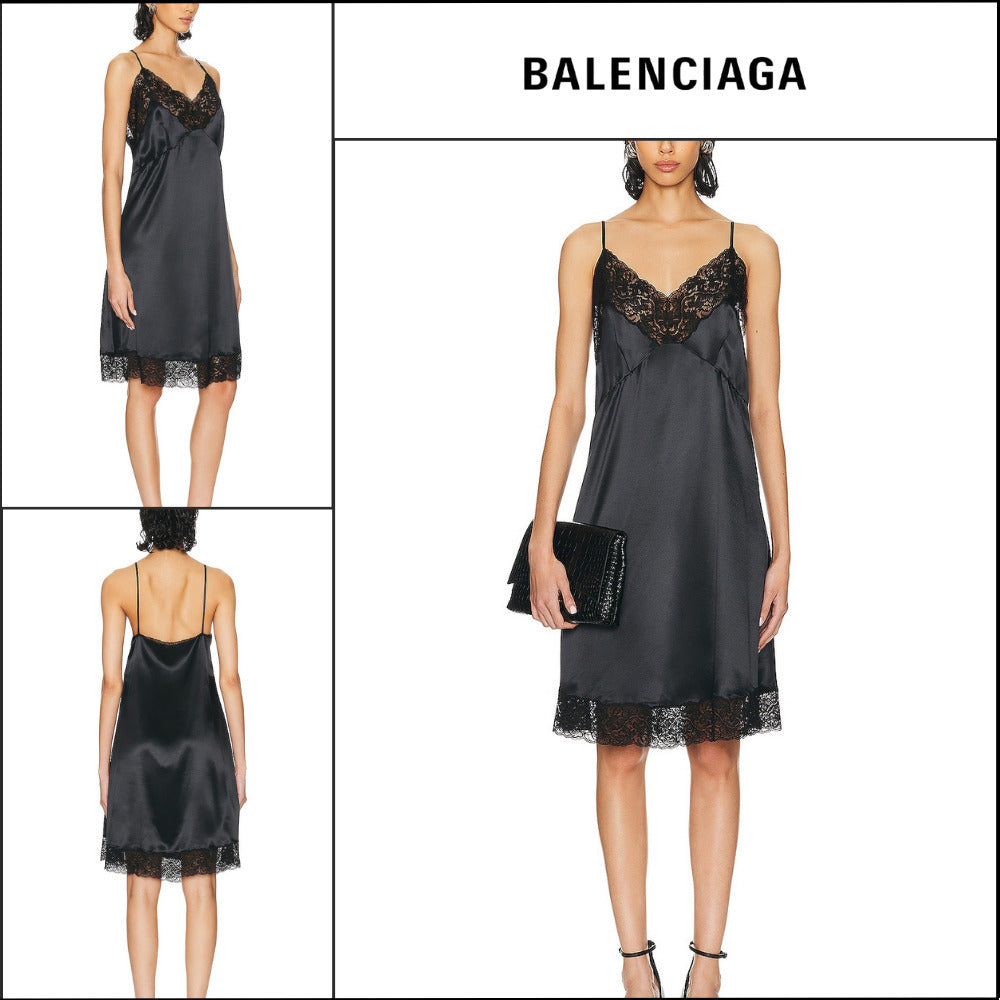 【BALENCIAGA】Slip Dress Black