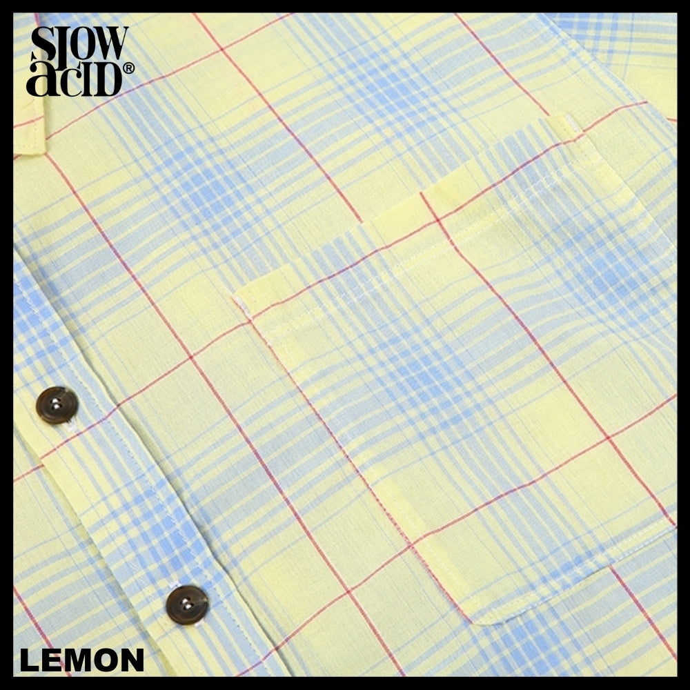 【SLOW ACID】TXT着用 SUMMER LIGHT CHECK SHIRT 2COLOR