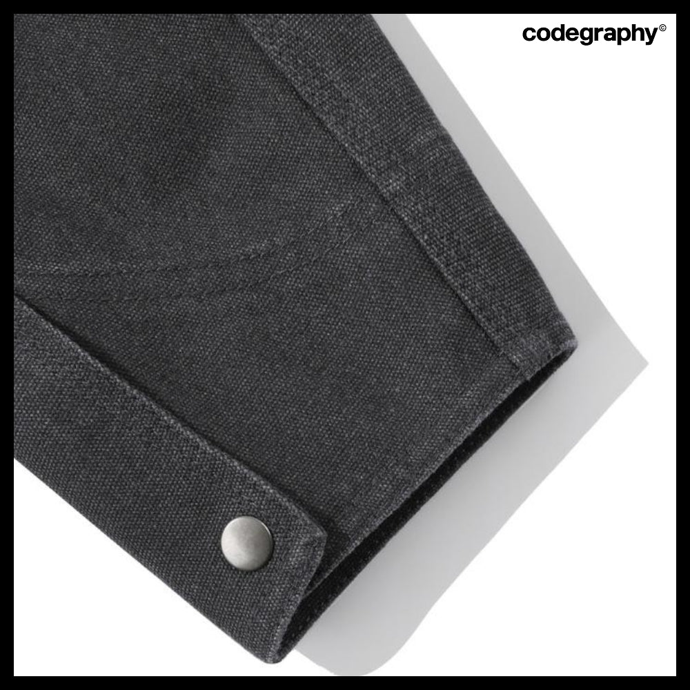【codegraphy】Vintage Washed Hooded Work Jacket