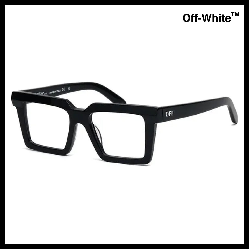 【Off-White】Square Horn-Rimmed Eyeglasses Unisex Luxury