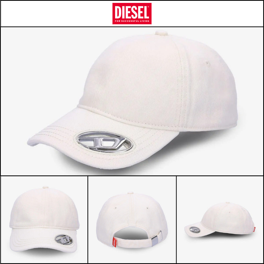 【DIESEL】C Plaque Ball Cap Off White