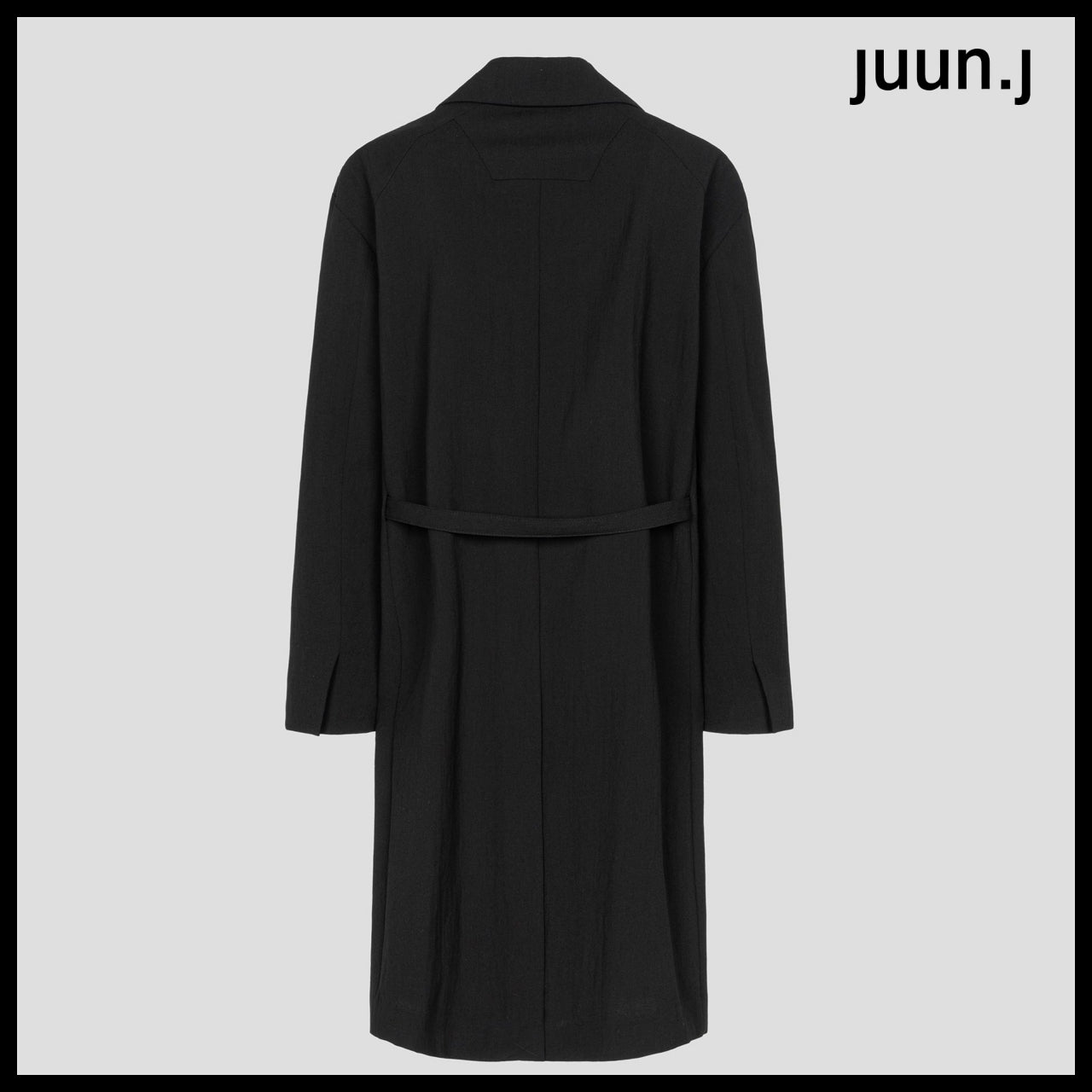 【JUUN.J】CORE Blended Wool Belted Coat Black