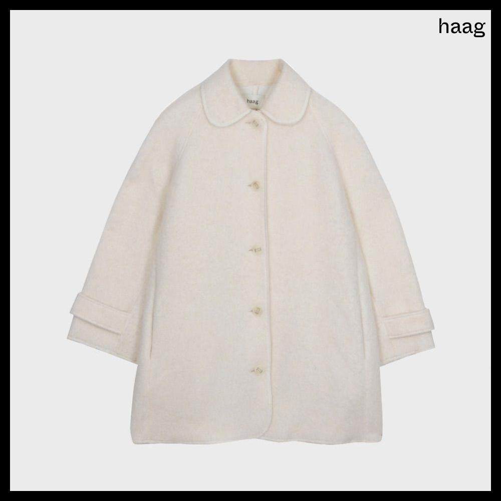 【HAAG】A Coat Cardigan Ivory