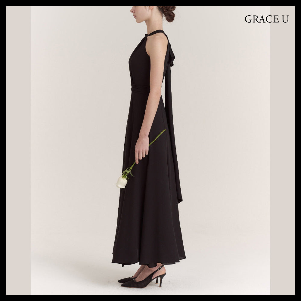 【GRACE U】Isabel Halter-Neck One-Piece 3 Colors