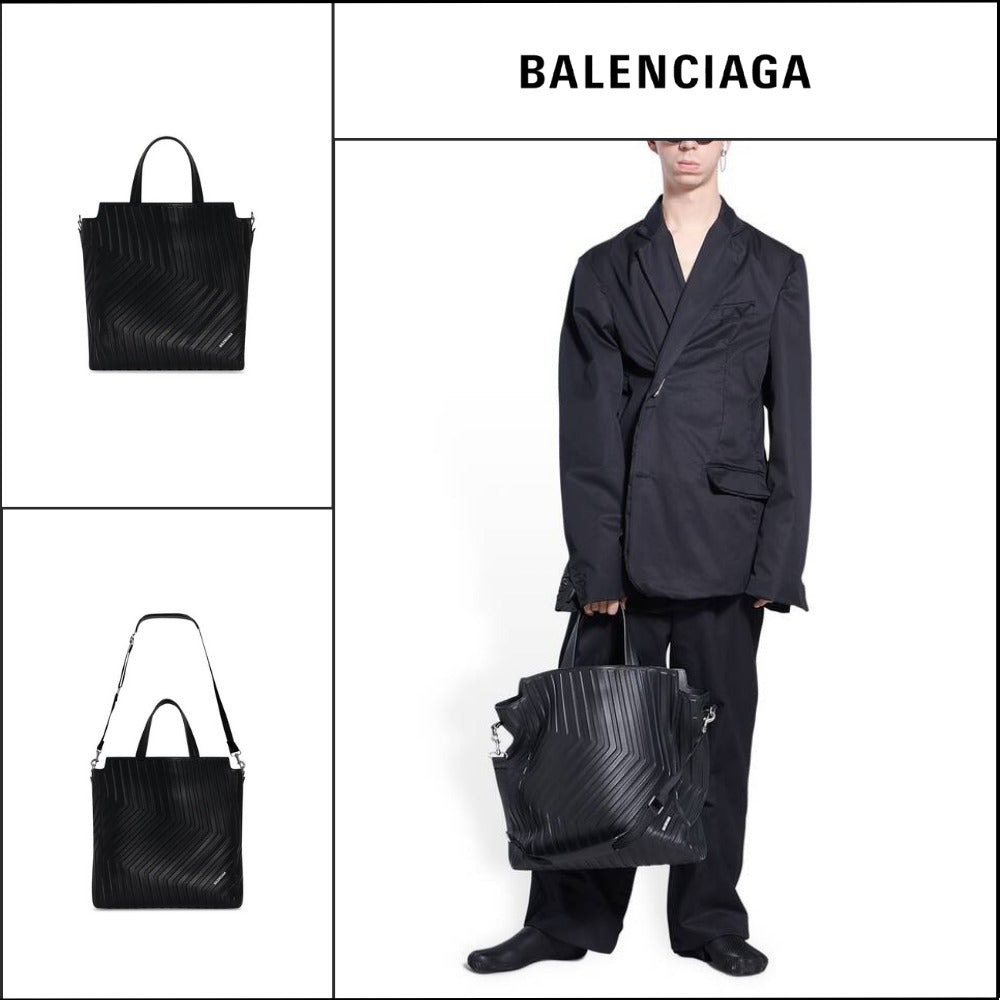 【BALENCIAGA】Car Medium North-South Tote Bag Black