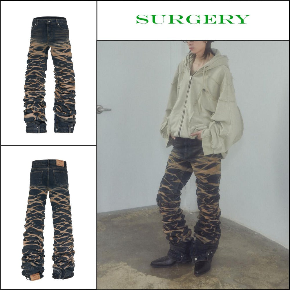 【SURGERY】Yoonseul Long Length Double Jeans Vintage Blue