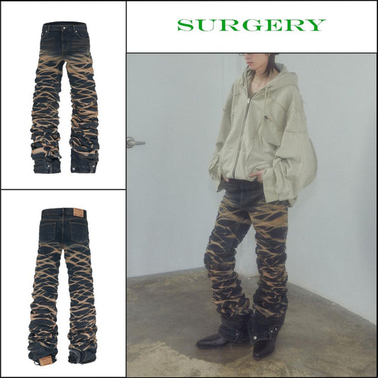 【SURGERY】Yoonseul Long Length Double Jeans Vintage Blue