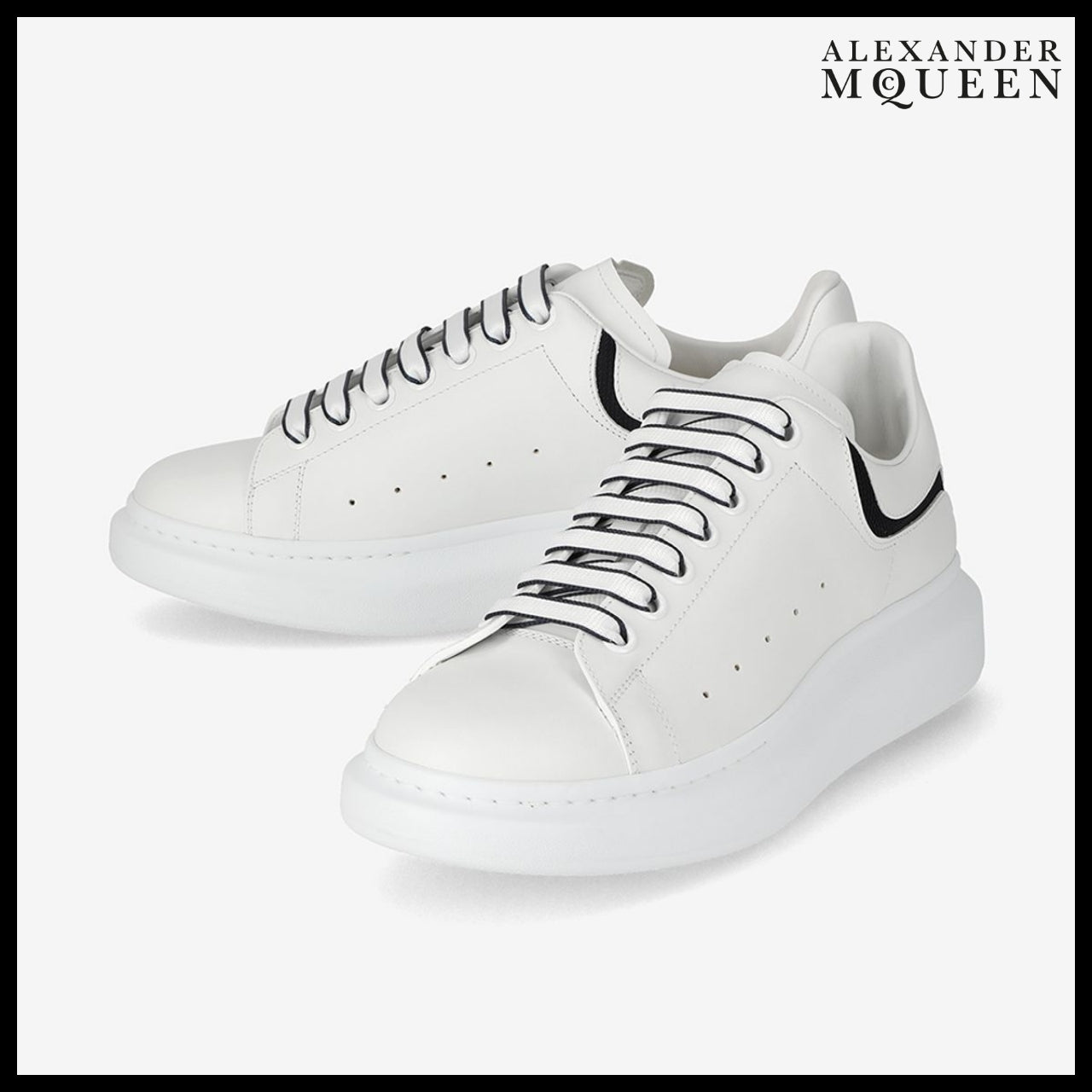 【Alexander Mcqueen】Oversole Sneakers in White/Navy