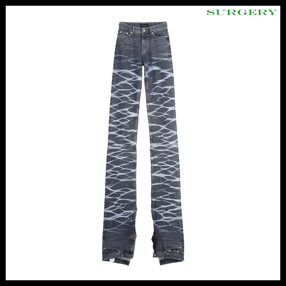 【SURGERY】Yoonseul Long Length Double Jeans Blue