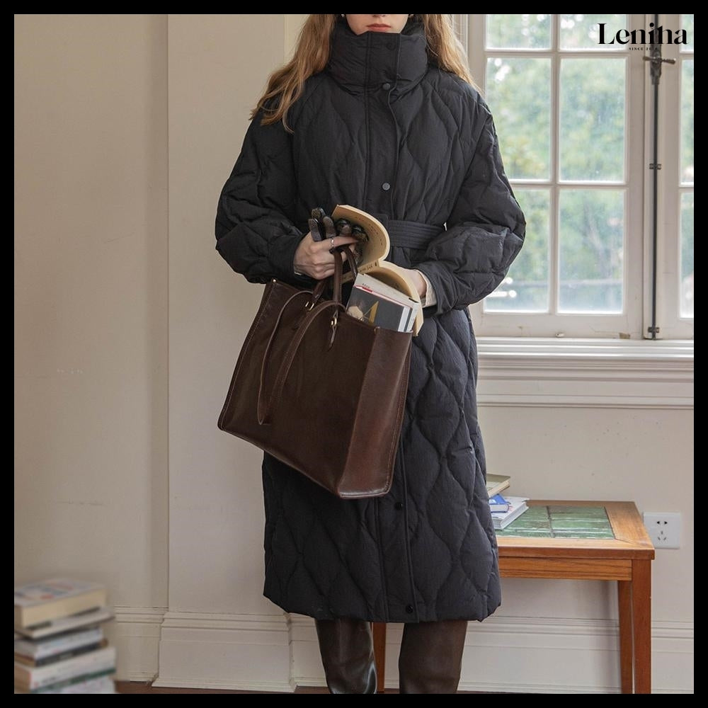【LENINA】MARTHA Stand Collar Long Down Padding