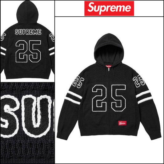 【Supreme】Sports Zip Up Hooded Sweater Black 25SS