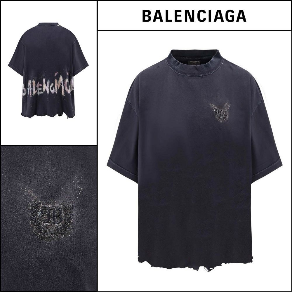 【BALENCIAGA】Balenciaga Nail Polish Cropped T-Shirt