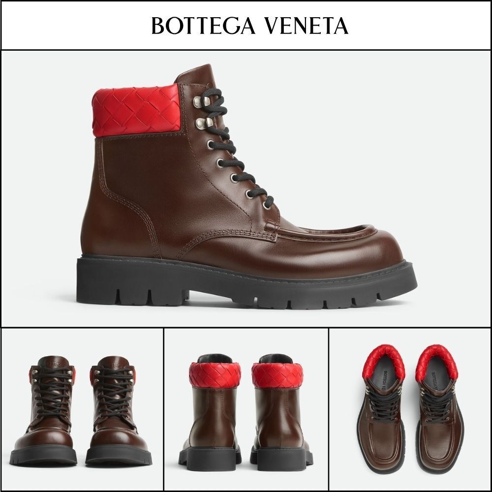 【BOTTEGA VENETA】Head Dog Lace-Up Ankle Boots