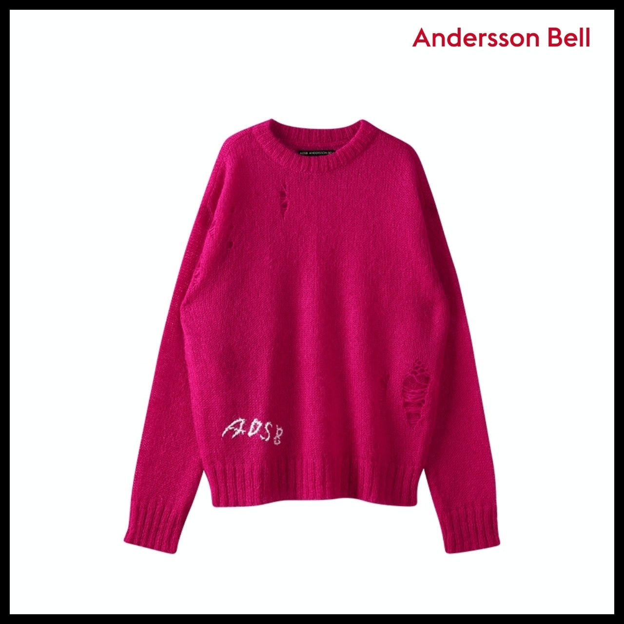 【ANDERSSON BELL】ADSB Kid Mohair Crew-Neck Sweater 3Colors
