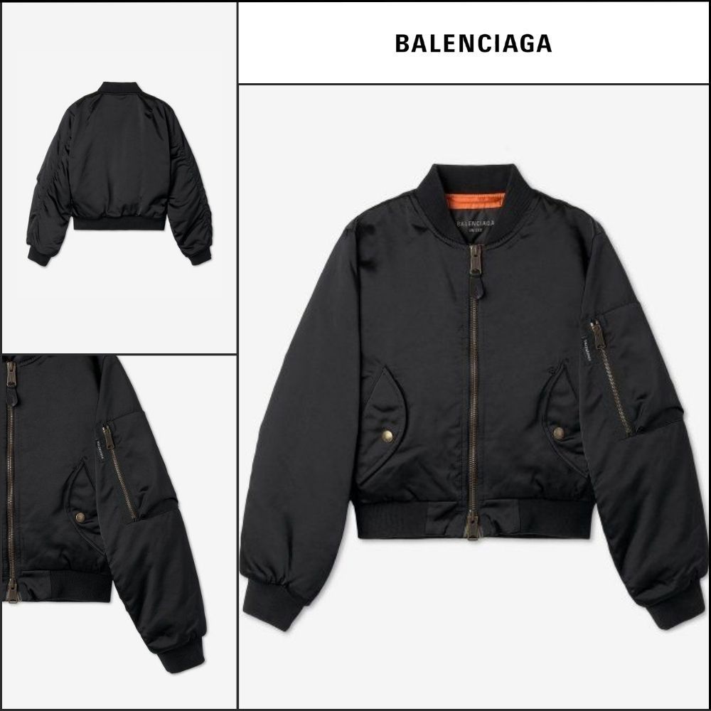 【BALENCIAGA】Shrunk Bomber Jacket Black