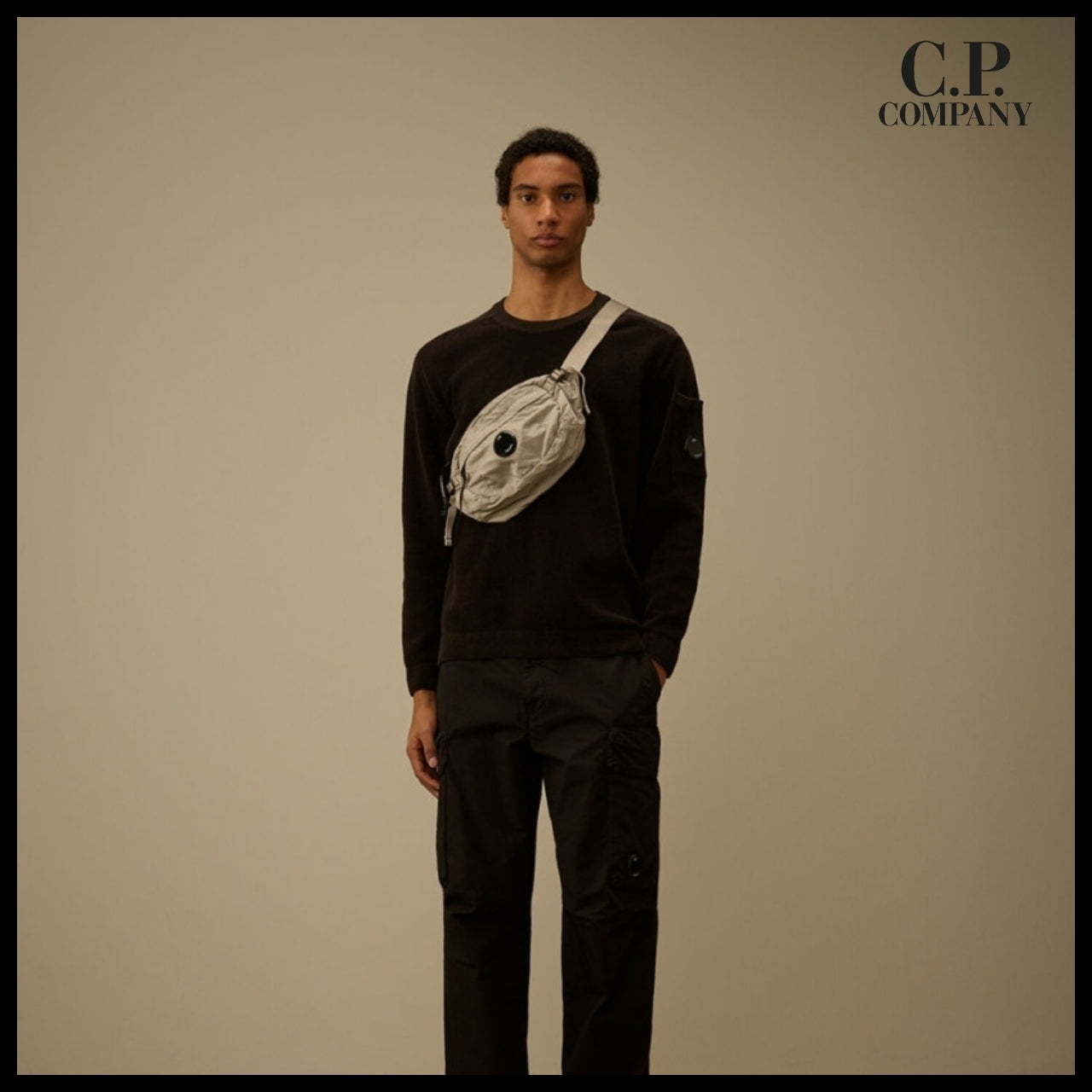 【CP COMPANY】Cotton Chenille Crewneck Lens Knit 999