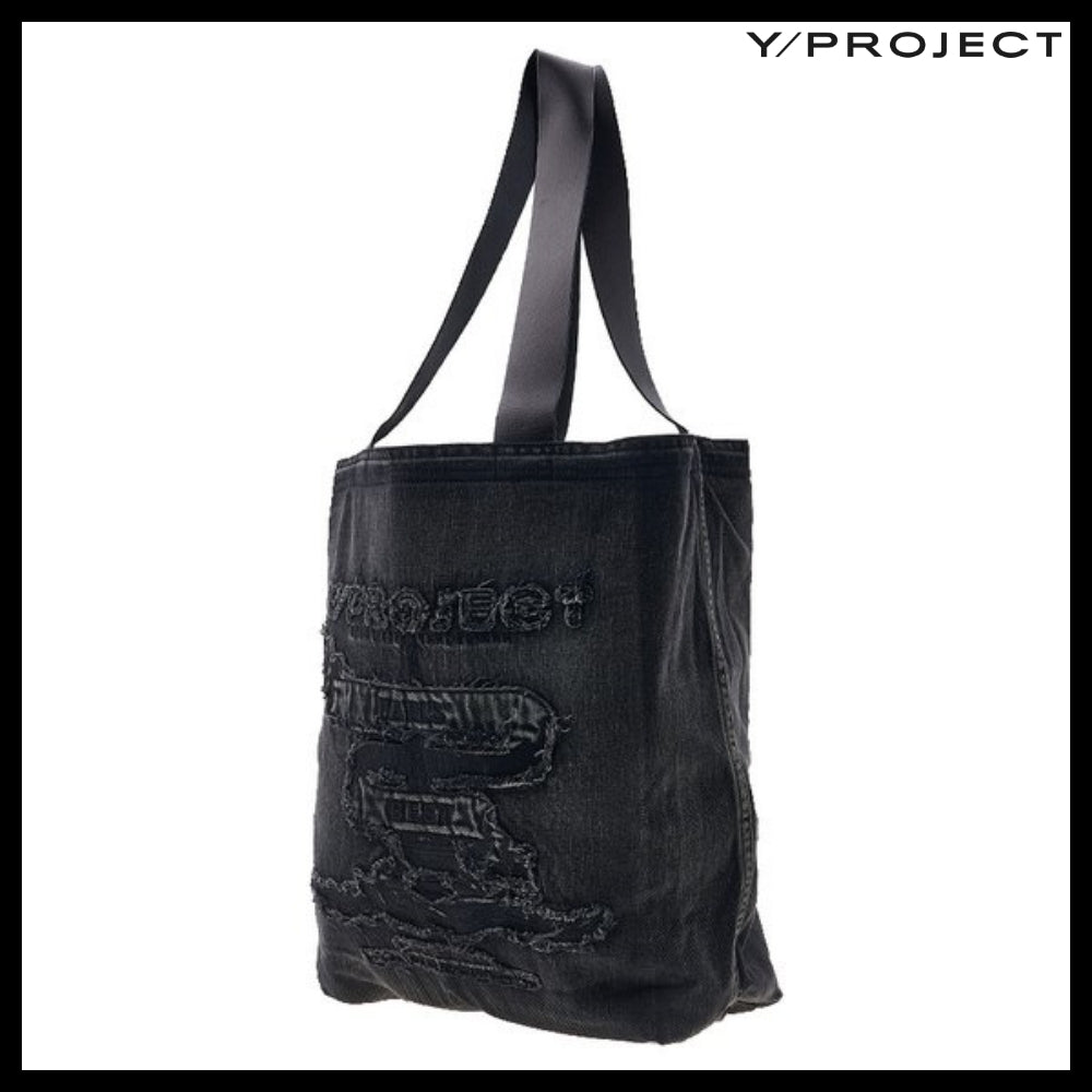 【Y PROJECT】Logo Embroidered Tote Bag