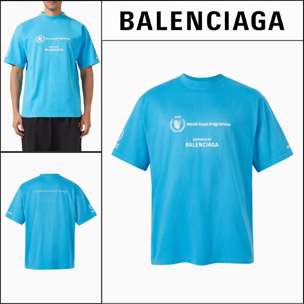 【BALENCIAGA】Dup Medium Fit T-Shirt Azure Blue