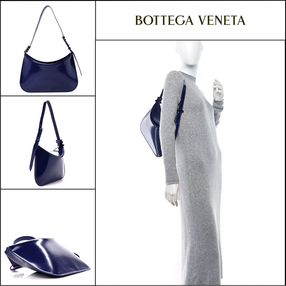 【BOTTEGA VENETA】Patent S Metal Loops Shoulder Bag Unicorn