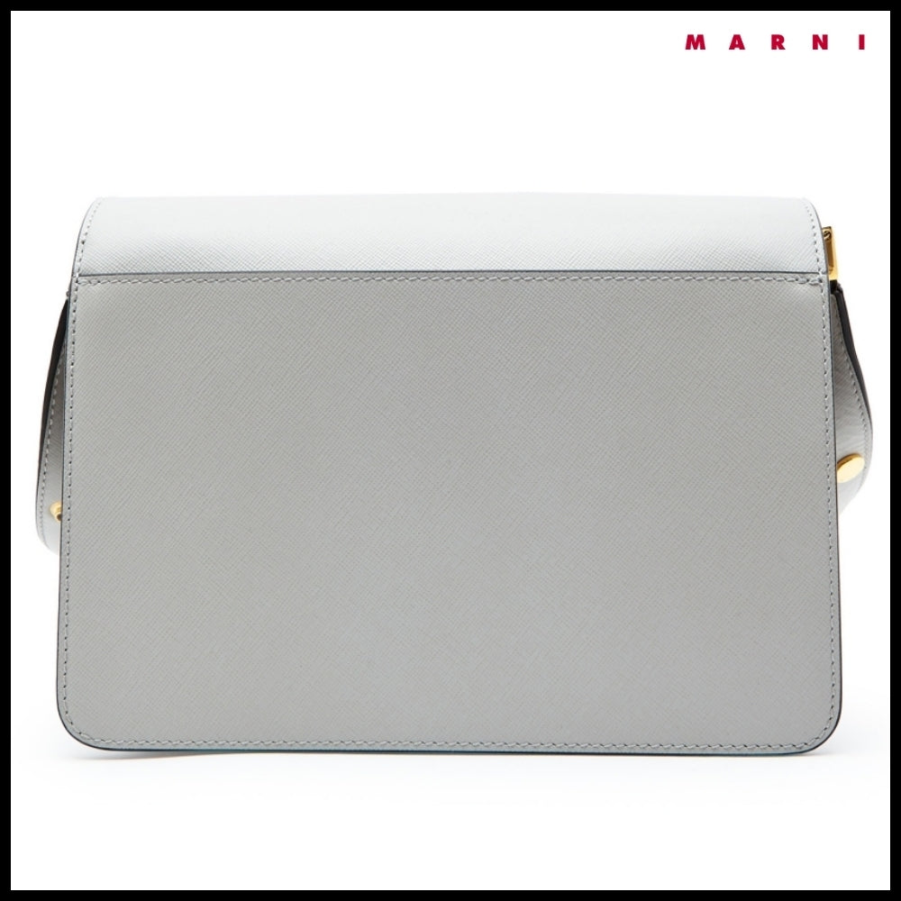 【MARNI】Grey Saffiano Medium Trunk Bag