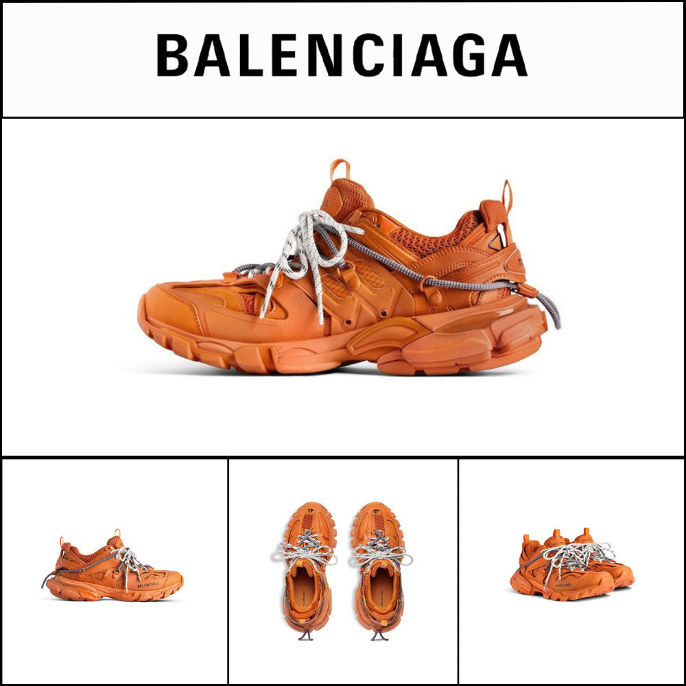 【BALENCIAGA】Men’s Track Trail Laces Sneaker in OrangeGrey