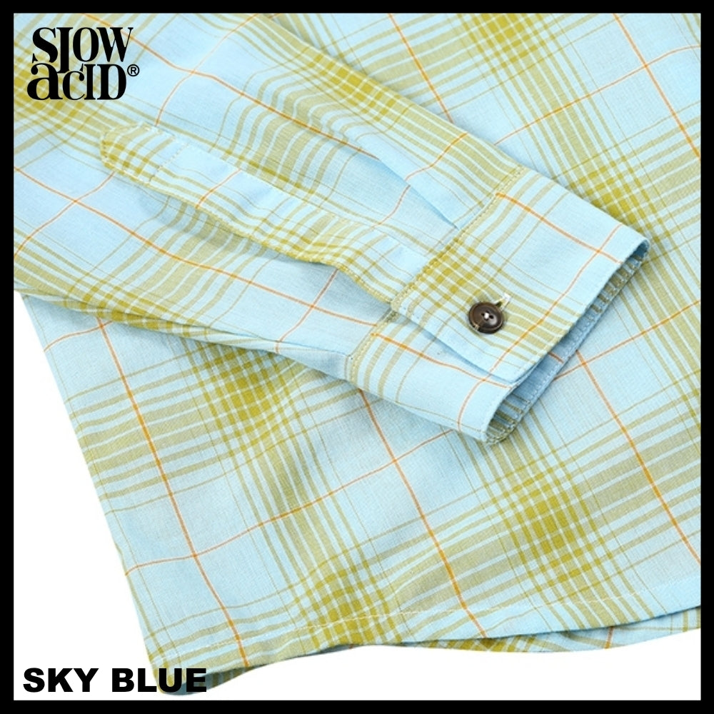 【SLOW ACID】TXT着用 SUMMER LIGHT CHECK SHIRT 2COLOR