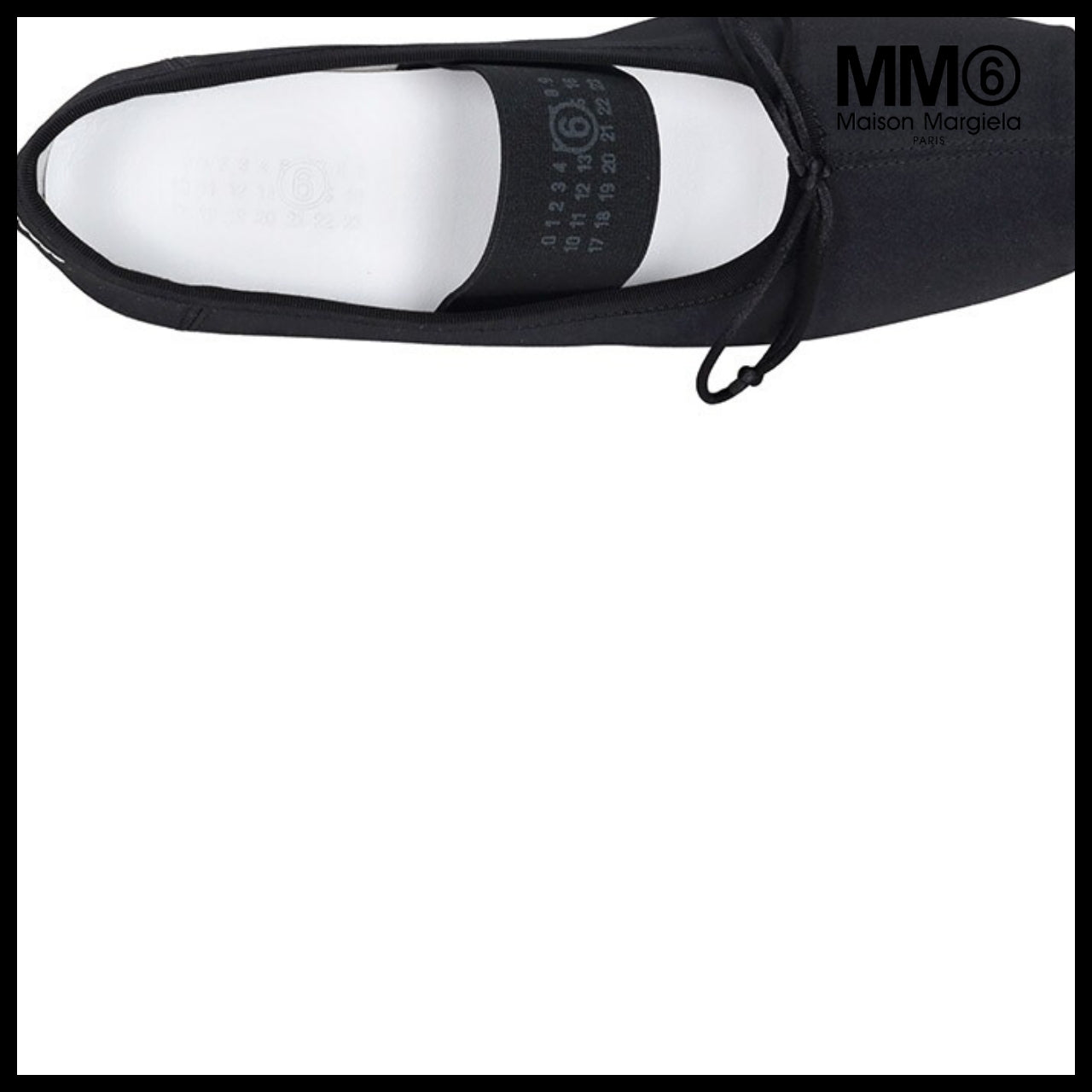 【MM6 Maison Margiela】25SS Black Anatomic Numbers Ballerina