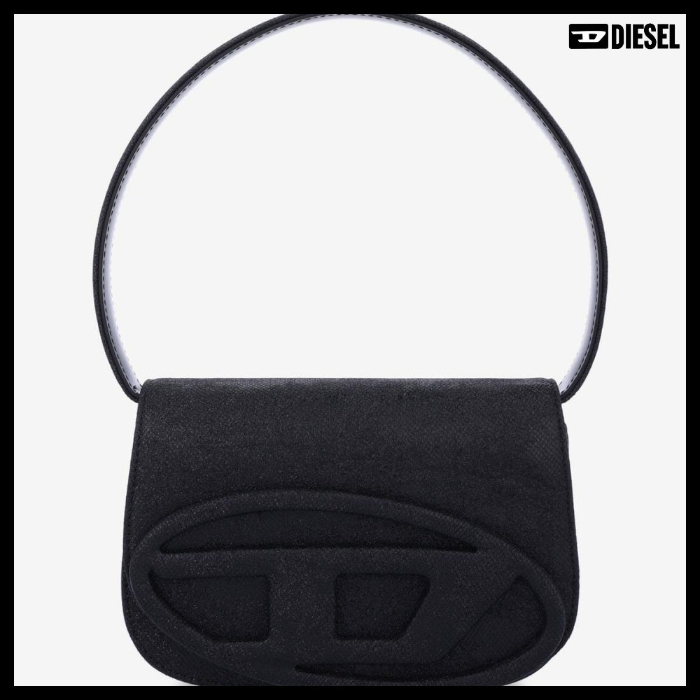 【DIESEL】1DR Fabric Shoulder Bag - Black